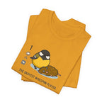 Wingspan Birdwatching graphic tee in Mustard, front print design