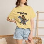 Mongo Is Appalled graphic tee in Violet, front print design