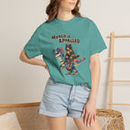 Mongo Is Appalled graphic tee in Ice Blue, front print design