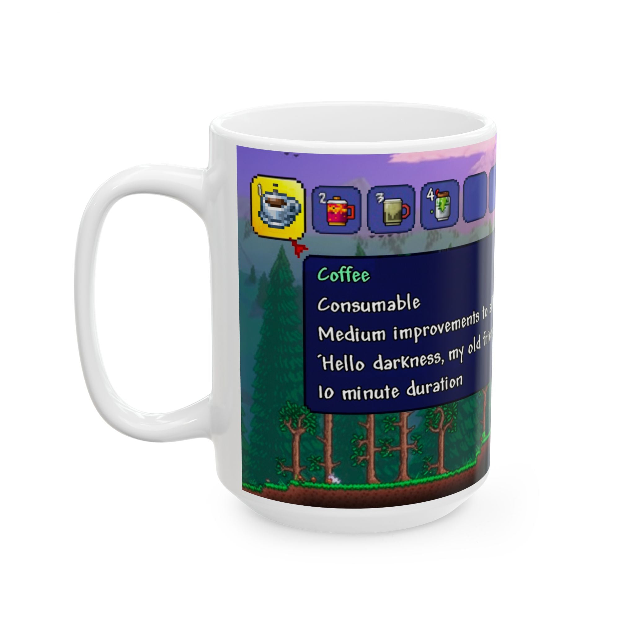 Terraria Mug — Pixel Art Coffee Cup Gift for Gamers | 11oz & 15oz