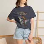 Mongo Is Appalled graphic tee in Seafoam, front print design