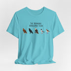 Wingspan Bird Lover graphic tee in Heather Peach, front print design