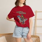 Mongo Is Appalled graphic tee in Blue Jean, front print design