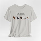 Wingspan Bird Lover graphic tee in Silver, front print design