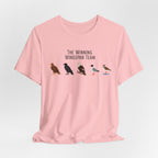 Wingspan Bird Lover graphic tee in Silver, front print design