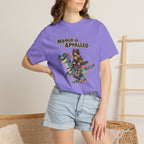 Mongo Is Appalled graphic tee in Light Green, front print design