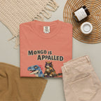 Mongo Is Appalled graphic tee in Ice Blue, front print design