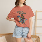 Mongo Is Appalled graphic tee in Seafoam, front print design