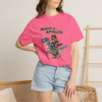 Mongo Is Appalled graphic tee in Violet, front print design