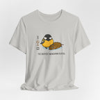 Wingspan Birdwatching graphic tee in Turquoise, front print design