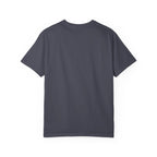 Mongo Is Appalled graphic tee in Blue Jean, front print design